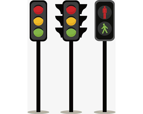 红山街道信号灯