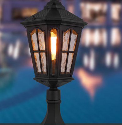 红山街道柱头灯