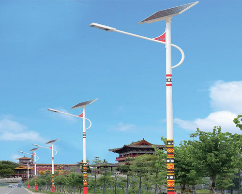 红山街道民族特色路灯