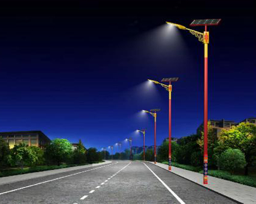 红山街道民族特色路灯